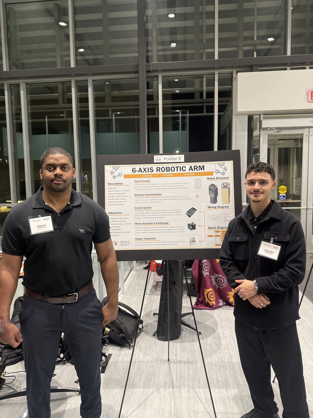 Capstone team at the poster showcase